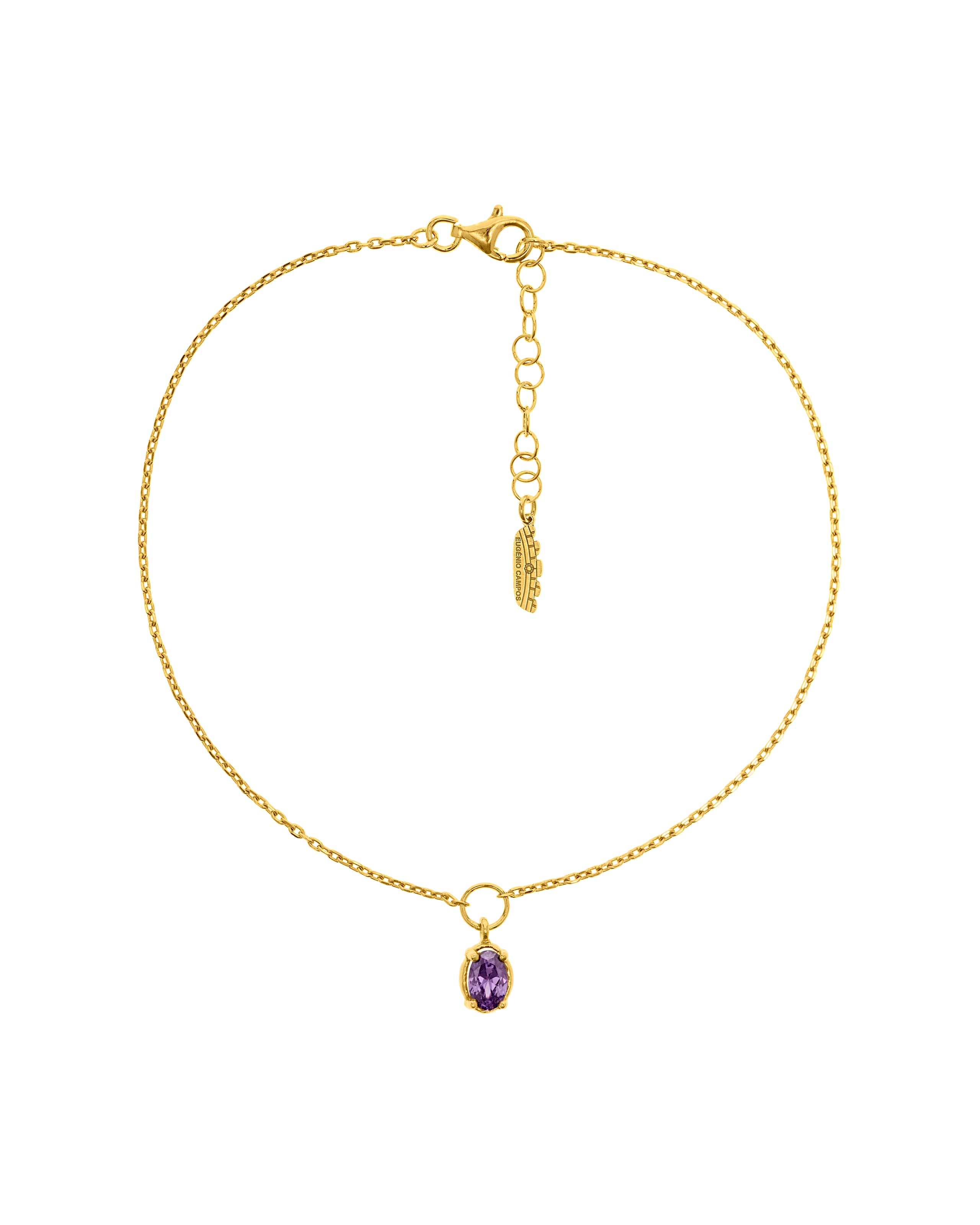 PULSEIRA DE PÉ COM QUARTZO OVAL BUNGA