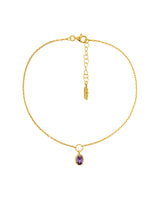 PULSEIRA DE PÉ COM QUARTZO OVAL BUNGA