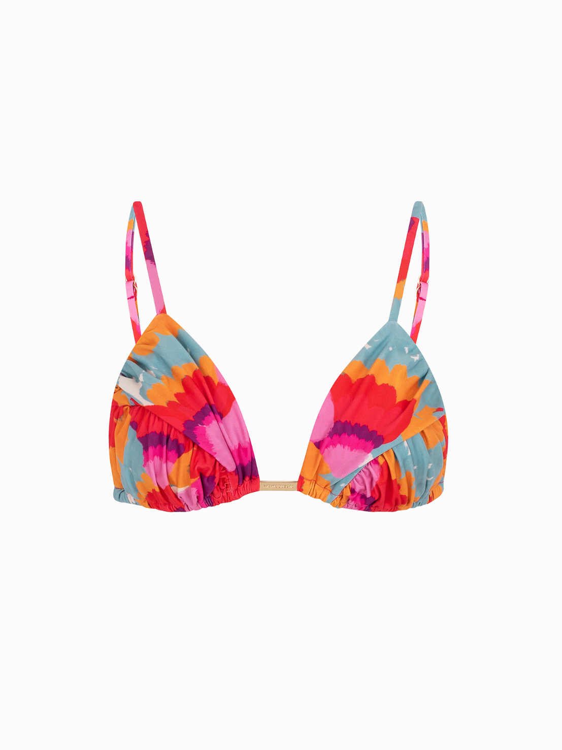 TOP TRIÂNGULO COM DRAPEADO MANGO