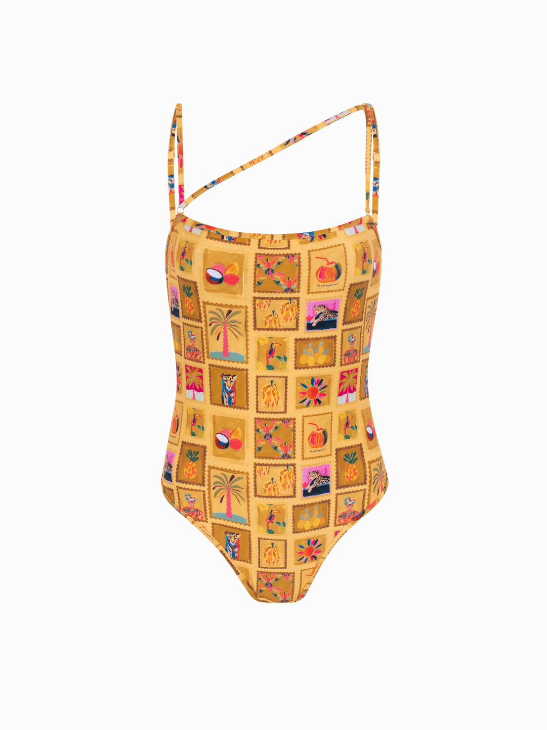Swimsuit Com Alças Assimétricas E Clorete Platanera