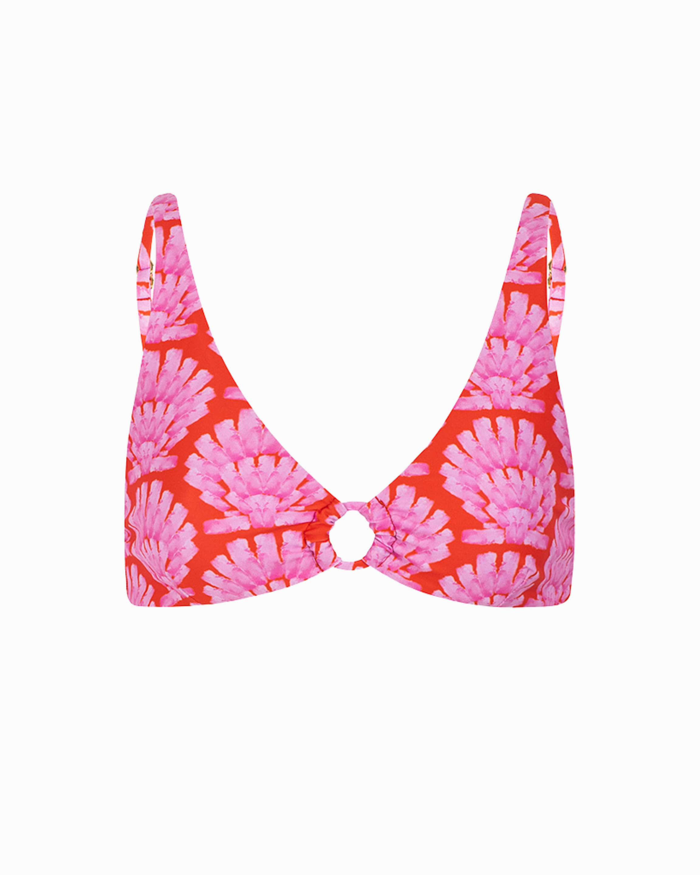 Top de Bikini Triángulo Alto Merah