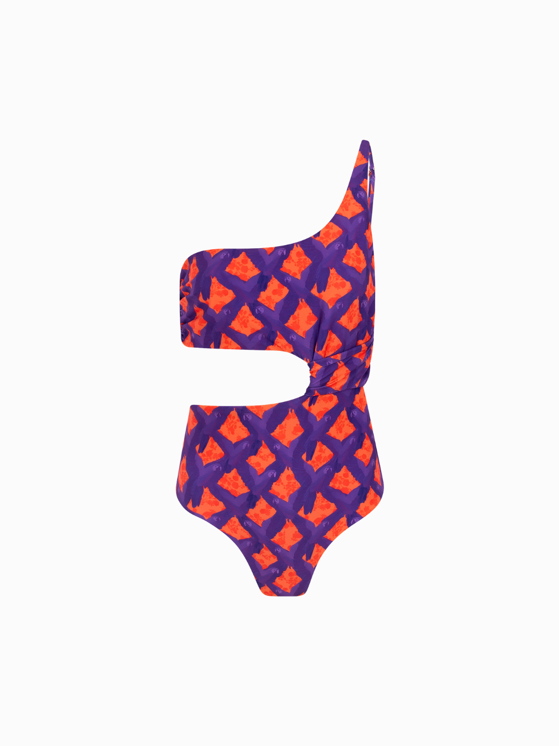 TRAJE DE BAÑO CON DRAPEADO ASIMÉTRICO - MARACUYÁ