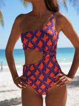 TRAJE DE BAÑO CON DRAPEADO ASIMÉTRICO - MARACUYÁ