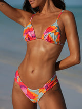 TOP TRIANGULO CON DRAPEADO MANGO