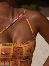 Swimsuit Com Alças Assimétricas E Clorete Platanera