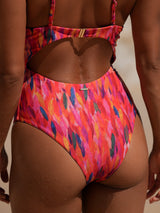 SWIMSUIT WITH SOUTIE-SIDEN BALCONETTE PLUMAS