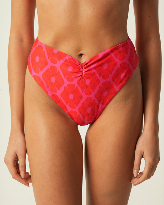 Bottom Cintura Média com Franzido Dongwe