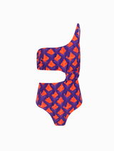 Swimsuit Com Drapeado Assimétrico Maracuyá