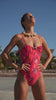 SWIMSUIT WITH SOUTIE-SIDEN BALCONETTE PLUMAS